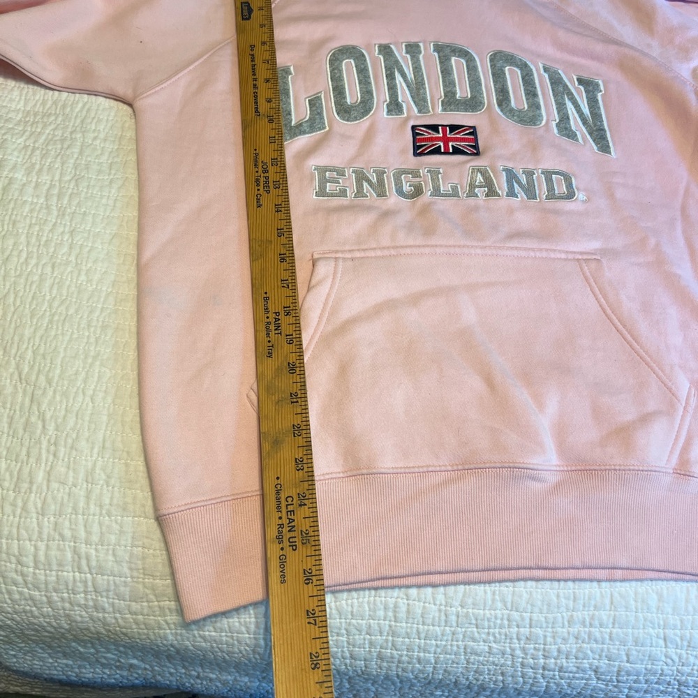 Posh Pink and Gray Sweatshirt Hoodie - Picture 8 of 9